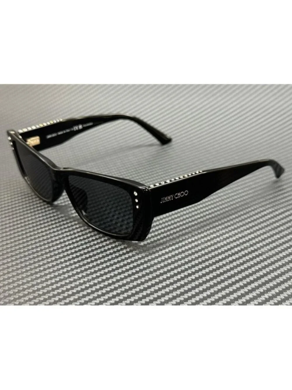 New Jimmy Choo Women Black Sunglasses 55-16-140